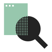 magnifying glass over document